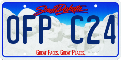 SD license plate 0FPC24