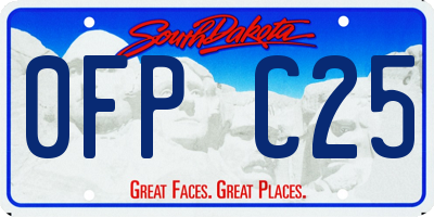 SD license plate 0FPC25