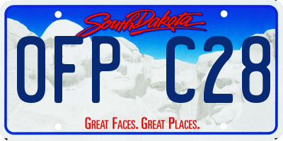SD license plate 0FPC28