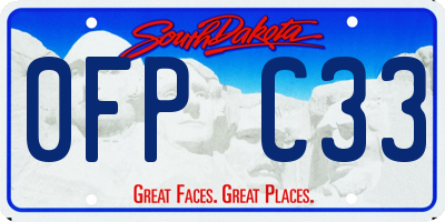SD license plate 0FPC33
