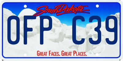 SD license plate 0FPC39