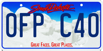 SD license plate 0FPC40