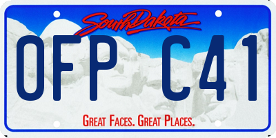 SD license plate 0FPC41
