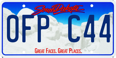 SD license plate 0FPC44