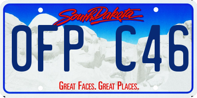 SD license plate 0FPC46