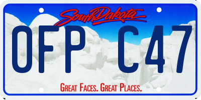 SD license plate 0FPC47