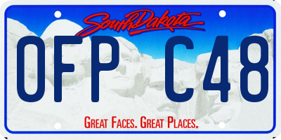 SD license plate 0FPC48