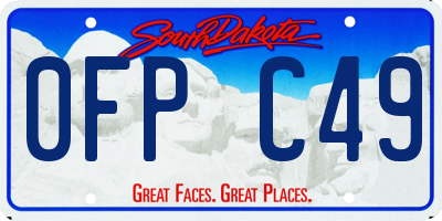 SD license plate 0FPC49