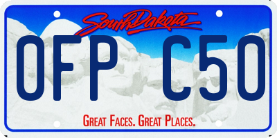 SD license plate 0FPC50