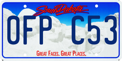 SD license plate 0FPC53