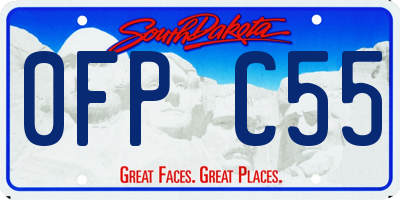 SD license plate 0FPC55