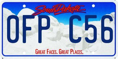 SD license plate 0FPC56