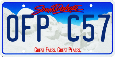 SD license plate 0FPC57