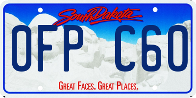 SD license plate 0FPC60