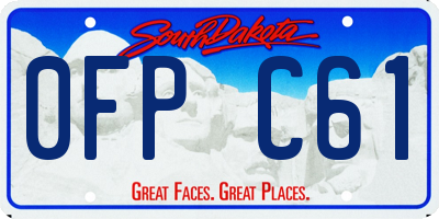 SD license plate 0FPC61