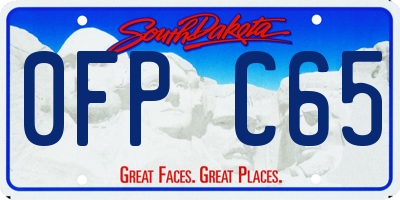 SD license plate 0FPC65