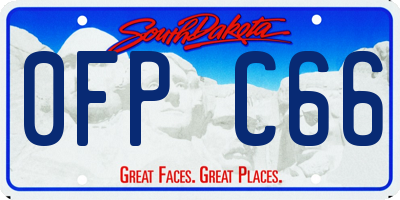 SD license plate 0FPC66