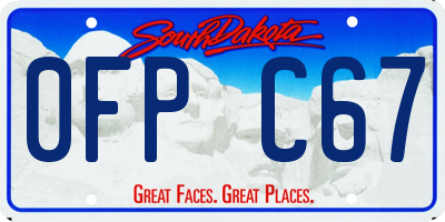SD license plate 0FPC67