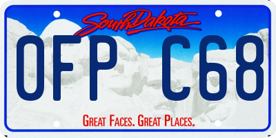 SD license plate 0FPC68