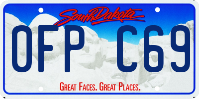 SD license plate 0FPC69