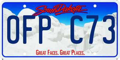 SD license plate 0FPC73