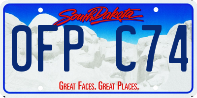 SD license plate 0FPC74