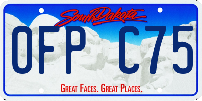 SD license plate 0FPC75
