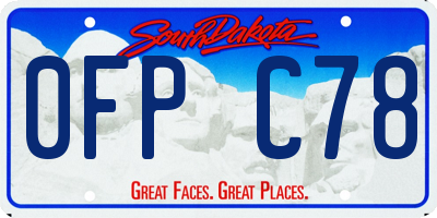 SD license plate 0FPC78