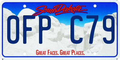 SD license plate 0FPC79