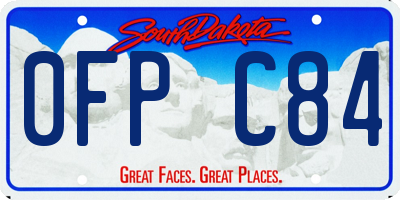 SD license plate 0FPC84