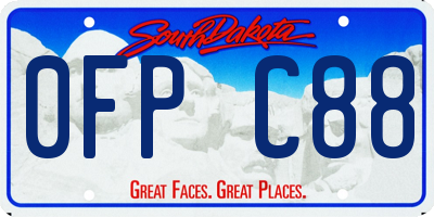 SD license plate 0FPC88