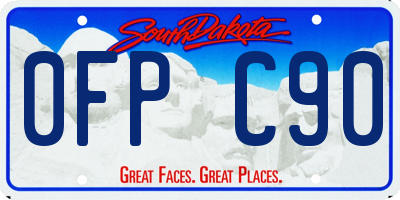 SD license plate 0FPC90