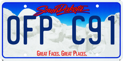 SD license plate 0FPC91