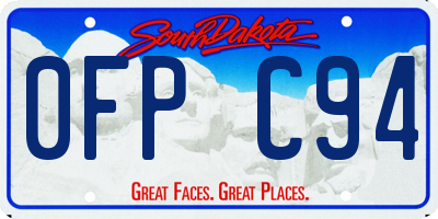SD license plate 0FPC94