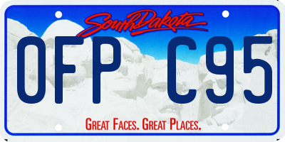 SD license plate 0FPC95