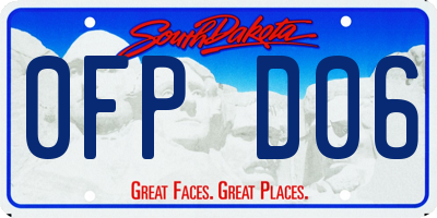 SD license plate 0FPD06