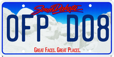 SD license plate 0FPD08