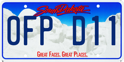 SD license plate 0FPD11