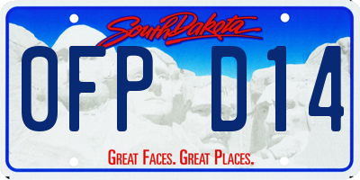 SD license plate 0FPD14