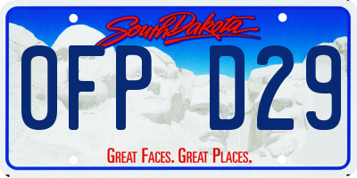 SD license plate 0FPD29
