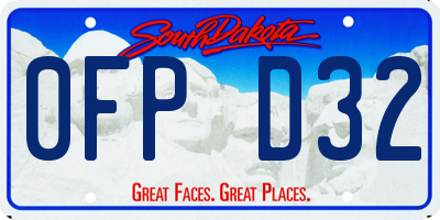 SD license plate 0FPD32