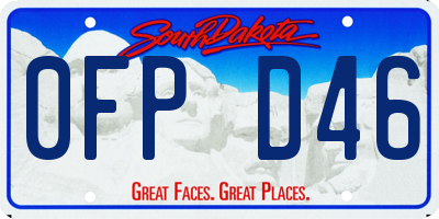 SD license plate 0FPD46