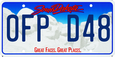 SD license plate 0FPD48