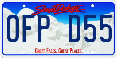 SD license plate 0FPD55
