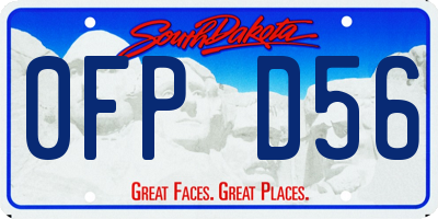 SD license plate 0FPD56