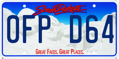 SD license plate 0FPD64