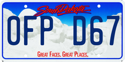 SD license plate 0FPD67