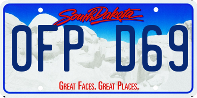 SD license plate 0FPD69