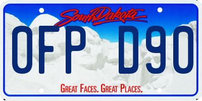 SD license plate 0FPD90