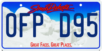 SD license plate 0FPD95